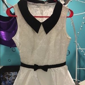 White collared vintage style dress